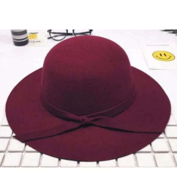 Accessories Toddler Wide Brim Hat Maroon Poshmark